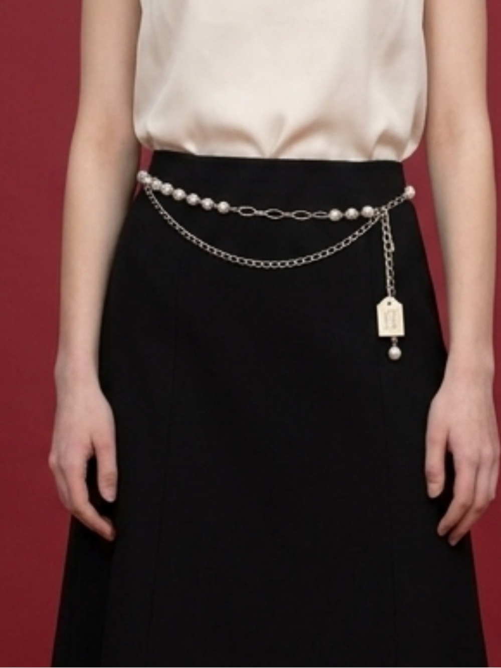 Chain and pearl belt NWT